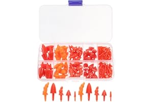 MAGICLULU 160Pcs Plastic Santa Claus Snowman Nose Xmas Plastic Santa Claus Nose Carrot Crafts Safety Santa Claus