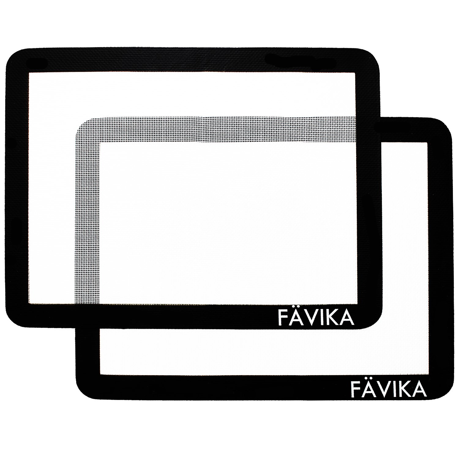 FAVIKA Silicone Baking Mat Set X2 - Premium 100% BPA Free - Non-Stick Baking Mat - Professional Grade Silicone Cookie Sheet (Standard Baking Tray Size 15"x11")