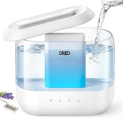 DREO 4L Cool Mist Humidifier for Bedroom Baby Quiet Oil Diffuser Top-Fill 36H