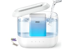 DREO Humidifiers for Bedroom, Top Fill 4L Supersized Cool Mist Humidifier, 36H Runtime, 28 dB Quiet Ultrasonic Air Humidifier