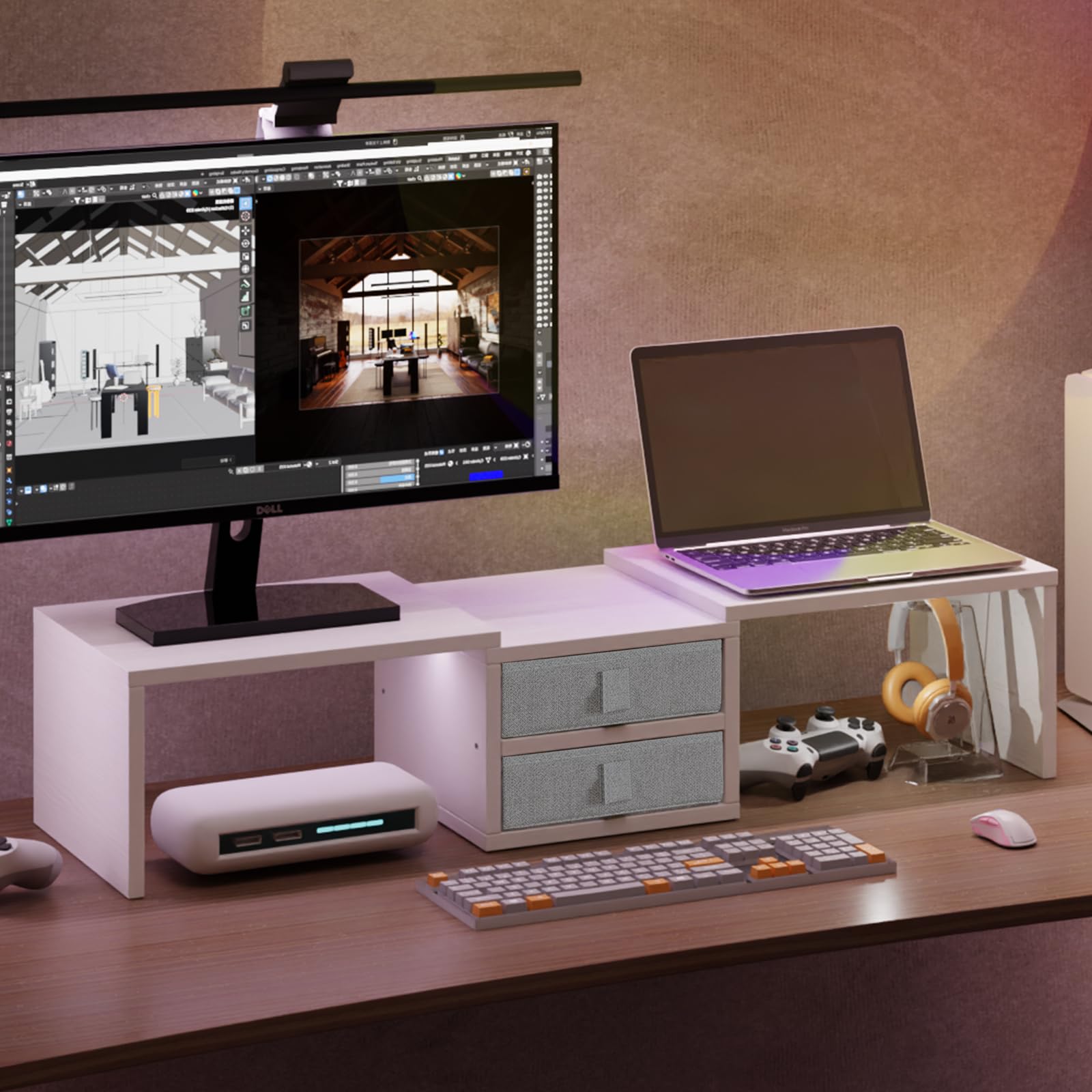 Dual Monitor Stand Riser