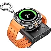 Portable Charger for Samsung Galaxy Watch 8/8 Classic/Ultra/7, 1800mAh Charger for Samsung Watch FE/6/6 Classic/5/5 Pro/4/4 Classic/3/Active 2, with Keychain