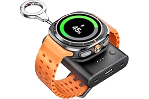 PHELINTA Portable Charger for Samsung Galaxy Watch 8/8 Classic/Ultra/7, 1800mAh Charger for Samsung Watch FE/6/6 Classic/5/5 Pro/4/4 Classic/3/Active 2, with Keychain