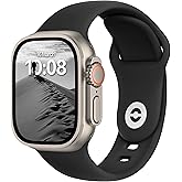 ELETTRONEO SB Sport Band for Apple Watch Bands Women Ultra 3 2 49mm, Series 11 10 46mm, 9 8 7 45mm 41mm, SE 6 5 4 44mm 40mm, 3 2 1 42mm 38mm Men iWatch, Strap Silicone, Black