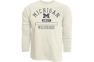 Blue 84 NCAA Officially Licensed Long Sleeve T-Shirt Ivory Dyed Ringspun