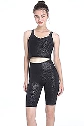 DOP DOVPOD Women's Yoga Shorts Shiny High Waist