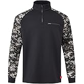 FR Hoodie for Men 12oz Cat 2 Flame Resistant Quarter Zip Pullover - Men's Camo & Aztec Print Work Sweatshirt