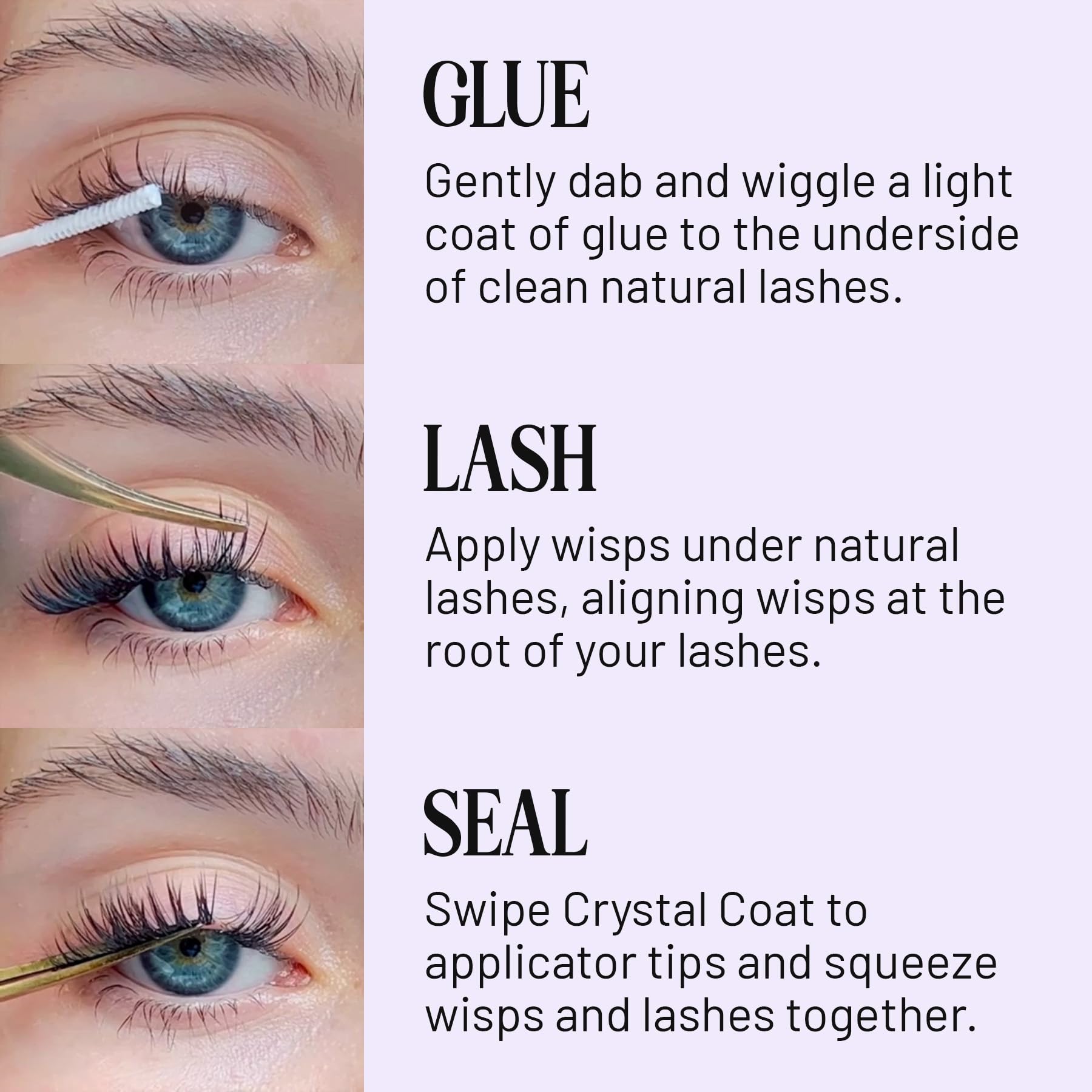 Lilac St. - Lilac Lash Crystal Coat - Glossly & Clear Lash Sealant - Long Lasting Lash Application - Extend Wear - Brush Applicator Tip - Waterproof - Cruelty Free, Vegan, Women Founded