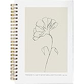 VNWEK Bible Scripture PSALM 119:105 Your Word Is a Lamp to My Feet Boho Botanical Leaf Spiral Notebook Journal 5.5 x 8.3 inches,Christian Lined Hardcover Spiral Notebook,Christian Gifts