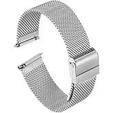 HARFINGTON 316L Stainless Steel Mesh Watch Band Quick Release Adjustable Metal Watch Strap for Men Women