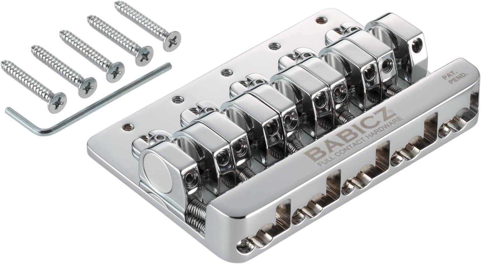 Full Contact Hardware 5 String Bass Bridge, Chrome