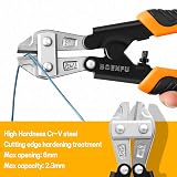 BOENFU 210mm Small Bolt Cutter Heavy Duty Wire Cutter Orange view 3
