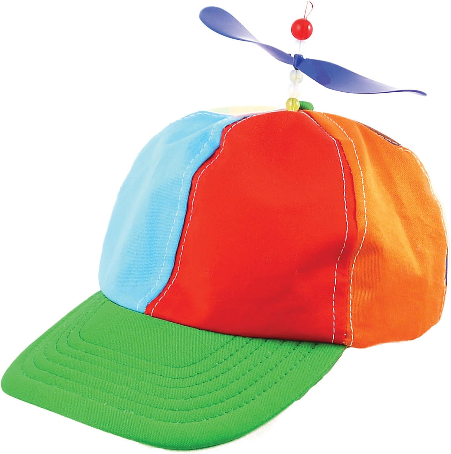 Cartoon Character Fancy Dress Party Helicopter Propeller Beanie Hat Ball Cap, Multi-colored