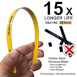 Hanpex 12in. High-Tension Hacksaw Frame with 24 TPI