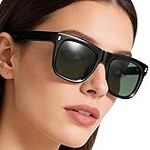 MAYSUNGLASS Acetate Classic Square Sunglasses for Women Men Polarized - Lightweight UV400 Protection