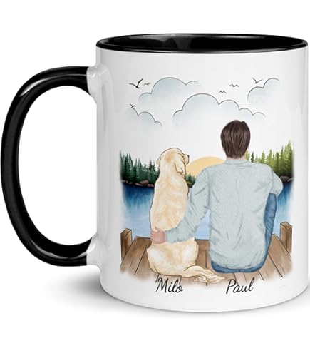 Dog Dad Mug - Personalized Photo Mug For Father's Day Dog Lovers Gift