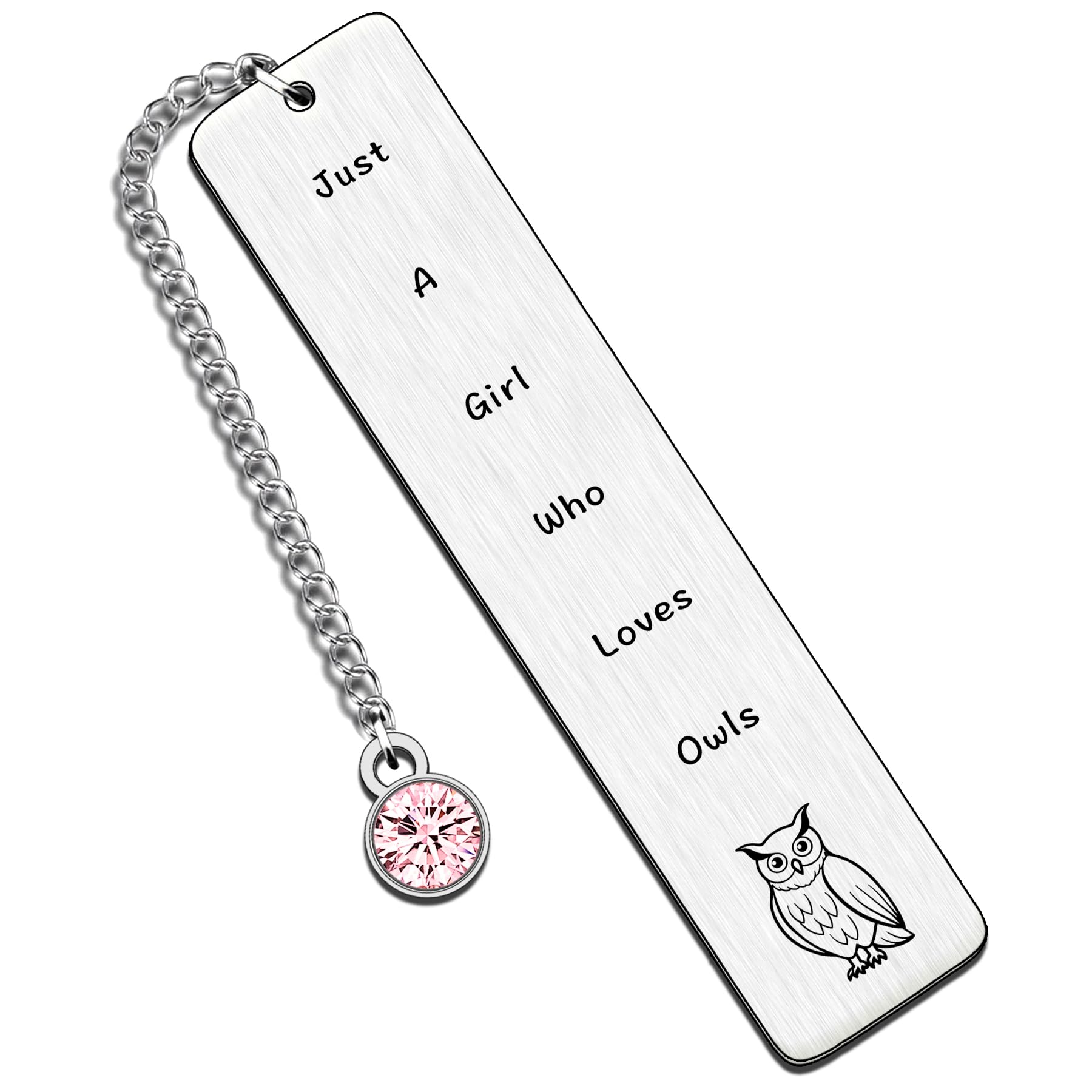 QMVMV Funny Owl Gifts Animal Lover Gift Just A Girl Who Loves Owls Owl Lover Bookmark Gift for Women Girls, Who Loves Owls Bookmark