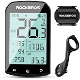 ROCKBROS Wireless Bike Computer Speed Cadence Sensor 2.9" LCD | Waterproof cycling computer with speed and cadence tracking, wireless connection and large LCD display for accurate rides