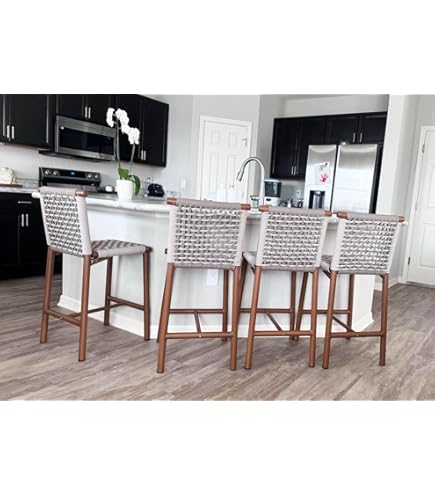 Beige Bar Stools Safavieh Deltana Indoor/Outdoor Barstool In Beige