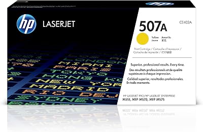 HP CE402A 507A Yellow Original LaserJet Toner Cartridge 6000 Pages