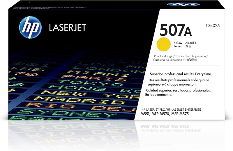 HP CE402A 507A Yellow Original LaserJet Toner Cartridge 6000 Pages