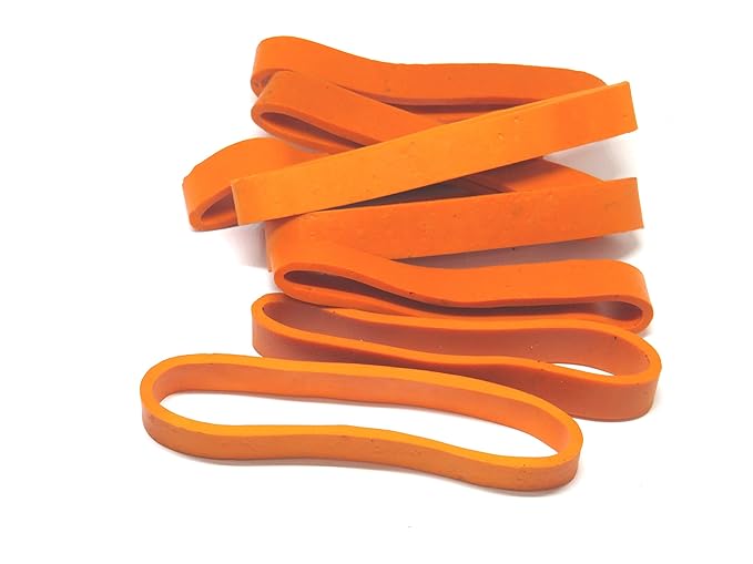 IMPRINT 9 MM Wide Orange 9 cm Long Rubber Bands, Big, Large, Extra