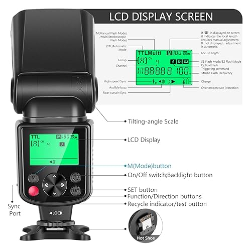 Neewer NW645-S TTL Slave GN58 Camera Flash Speedlite, HSS 1/8000s