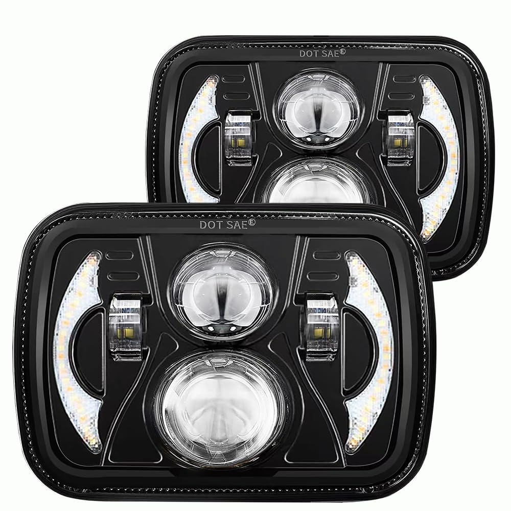 Photo 1 of H6054 5x7 7x6 led headlights For Ford E150/E250/E350/E450 Chevy Astro Express 1500/2500/3500 Jeep Cherokee XJ Wrangler YJ GMC Savana Dodge Kenworth T300 Toyota Tacoma 4Runner Supra MR2 Pickup Truck