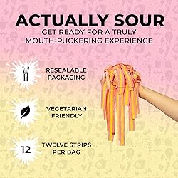 Sour Strips Flavored Sour Candy Strips, Deliciously