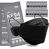 HAPPYDAY , 25 Packs, Made in KOREA Premium KF94 Micro Dust Protection Individually Packaged Black Face Mask Large