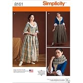 Simplicity 8161 Women's 18th Century Dress Costume Sewing Pattern, Sizes 6-14