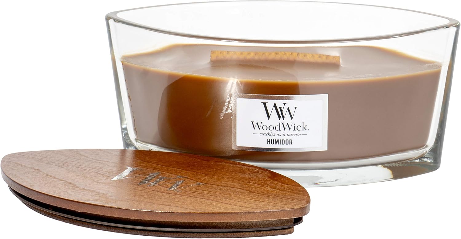 WoodWick Humidor Scented Crackling Wooden Wick Candle in
