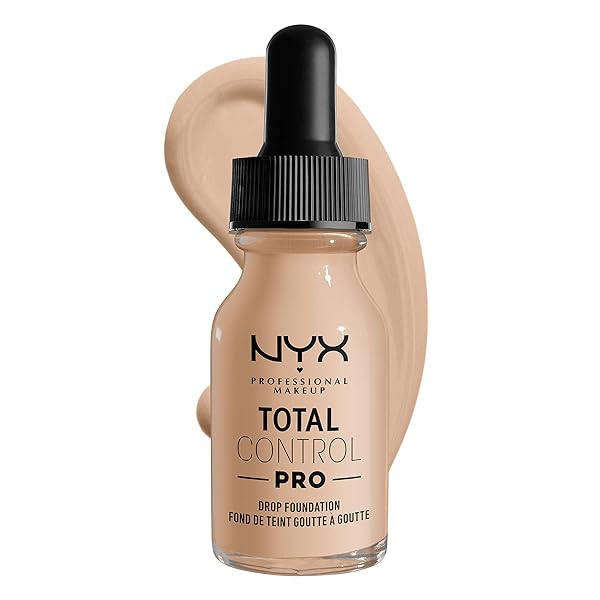 NYX PROFESSIONAL MAKEUP TOTAL CONTROL PRO DROP FOUNDATION, SKIN-TRUE BUILDABLE COVERAGE – ALABASTER