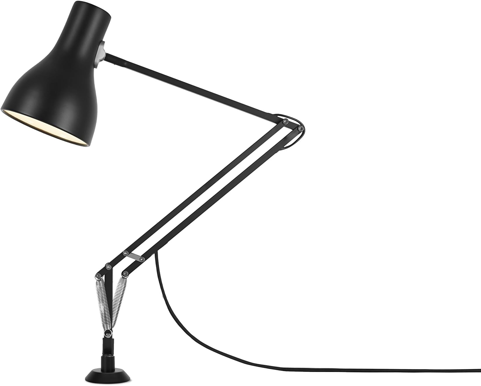 Anglepoise Type 75 Lamp with Desk Insert, Jet Black