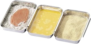 Küchenprofi 0801102803 Panierset, 3-teilig edelstahl, silber, (L:22 cm; B:15 cm; H:3 cm)