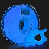 AMOLEN PLA 3D Printer Filament, 1.75mm Glow in The Dark Blue Filament for 3D Printing, 1kg(2.2lbs) Spool, Compatible with Mos