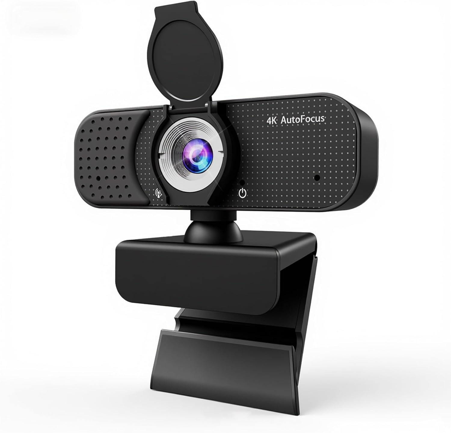 4K Autofocus Webcam for PC & Laptop, USB Plug & Play Computer Camera with Dual Noise-Reducing Mics, Low-Light Correction, Privacy Shutter, Tripod Compatible, Works with Zoom/Teams/Google Meet