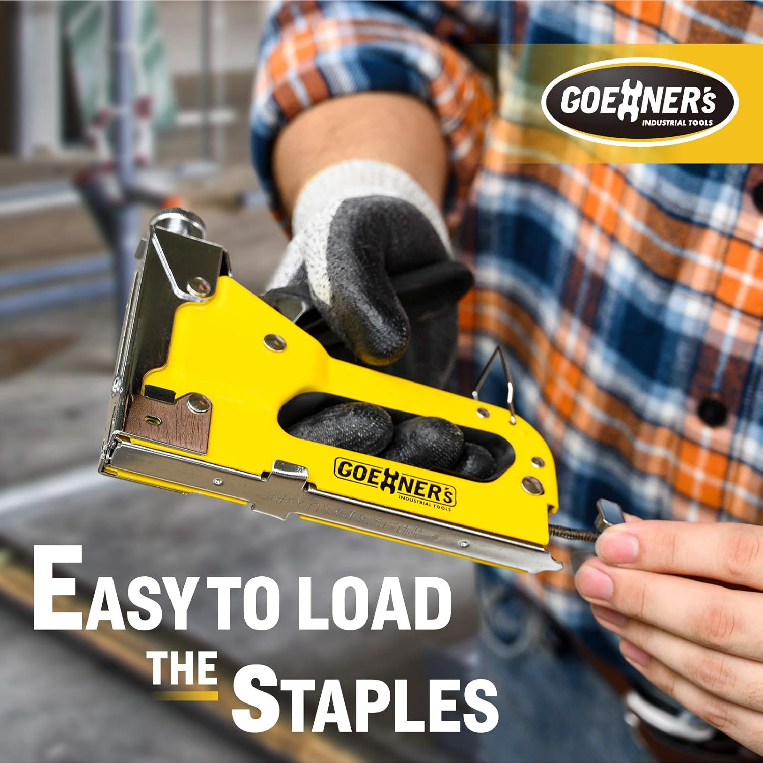 GOEHNER’s Staple Gun with Staples, Heavy Duty Stapler 3 in 1 with 3000 Staples for Upholstery, Wood, DIY Fixing (Staple Gun + 3000PCS Staples + Remover) : Office Products