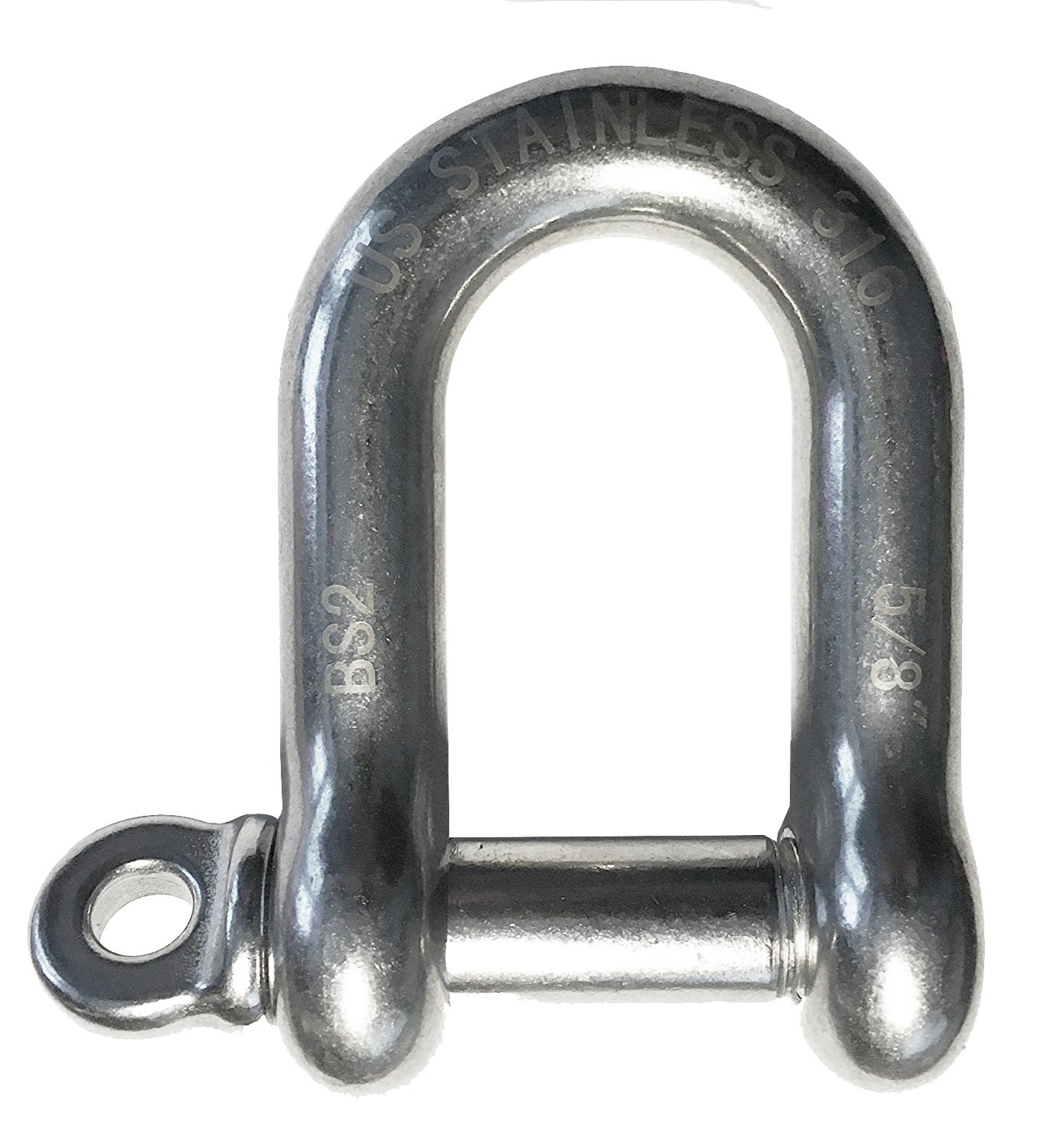 US STAINLESS Marine Grade Stainless Steel 316 D Shackle (5/8" 16mm D Shackle)