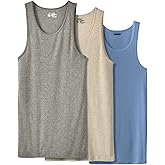 KingSize Men's Big & Tall 3-Pack Ribbed Cotton Tank Undershirt