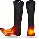 SNOW DEER Upgraded Rechargeable Electric Heated Socks,7.4V 2200mAh Battery Powered Cold Weather Heat Socks for Men Women,Outdoor Riding Camping Hiking Motorcycle Skiing Warm Winter Socks