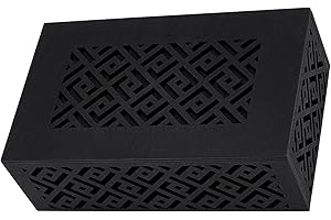 GLASSWINDS Doorbell Chime Cover Box Only, Wooden Door Bell Chime Box With Screws for Installation, Wall-Mounted Design for Indoor/Outdoor Use, Universal Fit Doorbell Cover for Home Upgrades (Black)