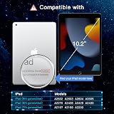 JETech Screen Protector for iPad 10.2 inch HD Tempered Glass 2 Pack 7/8/9 Gen view 2