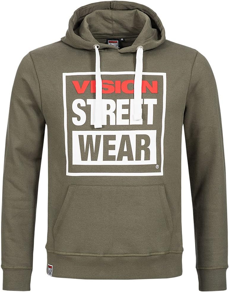 Vision street wear hood, men's hooded sweatshirt khaki