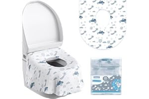 Toilet Seat Covers Disposable for Kids and Adults, YIHATA 40 Pack Extra Large Waterproof Toddler Potty Training Toilet Cover Individually Wrapped Potty liners for Public Restroom, Travel(Planet)