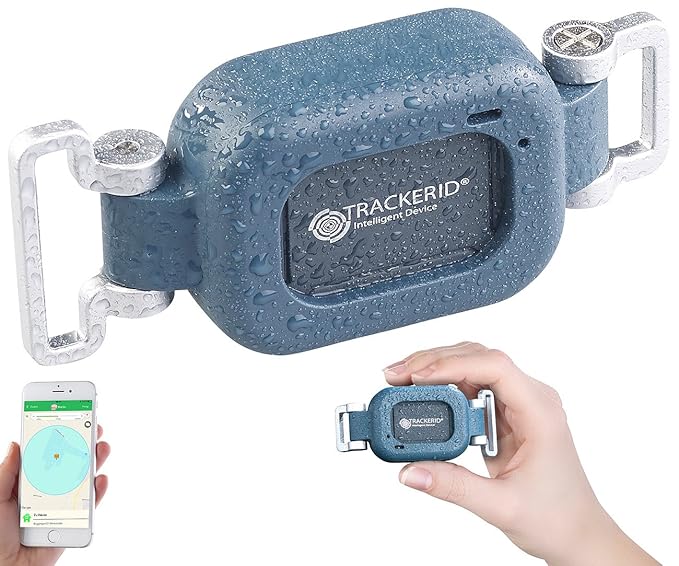 TrackerID GPS Sender: WLAN-, GPS- & GSM-Live-Tracker mit App, Gegensprecher, Halterung, IP67 (Notruf Pager)