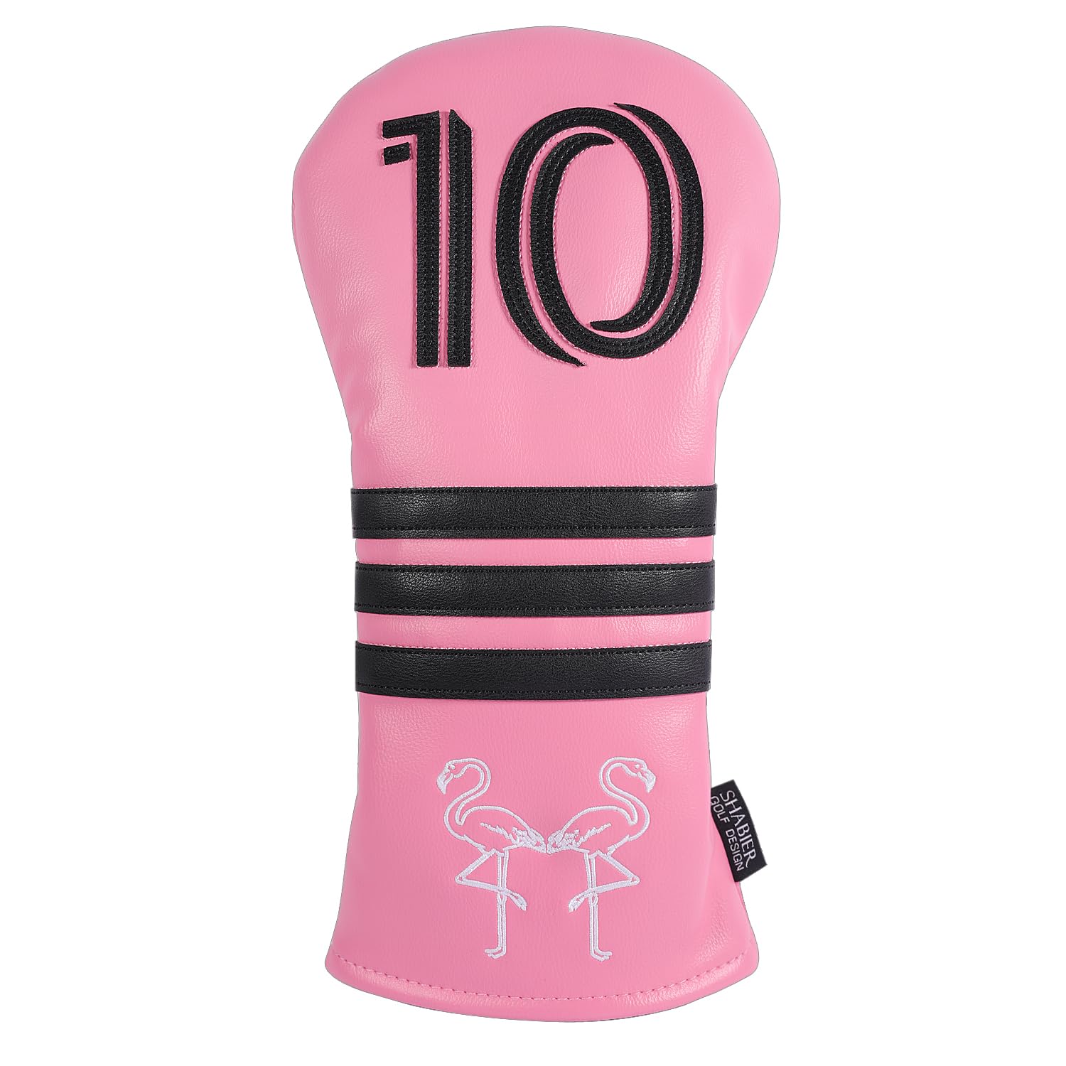 SHABIER Pink Golf Head Cover with Number 10 for Driver Club