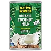 Native Forest Organic Unsweetened Coconut Milk – Canned Coconut Milk, No Guar Gum, Non-GMO Project Verified, USDA Organic – S