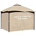 SCOCANOPY Light Beige 10' x 12' Gazebo Privacy Curtain Set for Lowe's Allen Roth 10X12 Gazebo Model #GF-12S004B-1 / GF-12S004BTO/ TPGAZ17-002