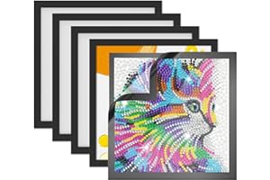 5Pcs Frames 30x30cm/30x40cm Magnetic Diamond Art Frame Self-Adhesive Magnetic Sign Holder Flexible Picture Frames for Paintin